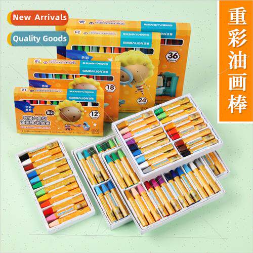 on Children Oil Paint Stick Crayons 12/18/24/36/48 Color Hex