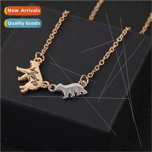 Mother Day  Pendant mama baby bear mama bear necklace 2022 E