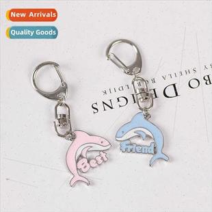 Korean fashion couples girlfriends keychain letters dolphin