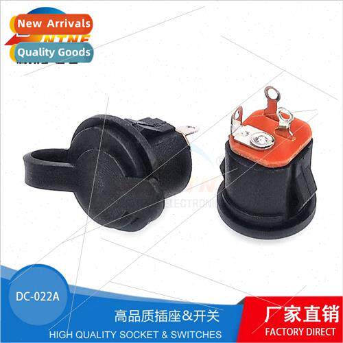 dc-021 Round DC Socket DC-022 wh DustproWaterproPlug wh Snap