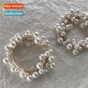 French temperament sweet Pearl head band pill back hair