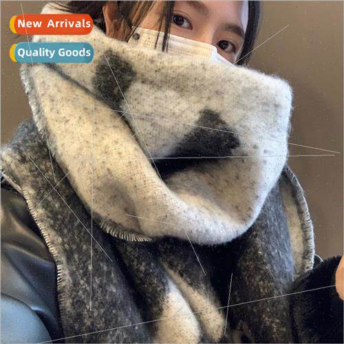 F word Korean new mohair twist braid scarf female winter sha