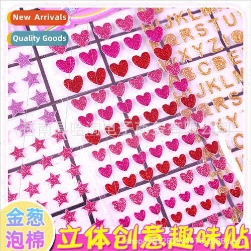 Sparkling gold onion love pentagram star glitter fun three-d