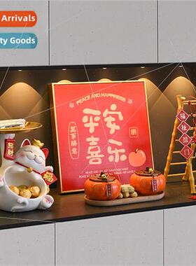 Fortune cat entry doorway shoe cabinet key storage entrance