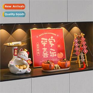 Fortune cat entry doorway shoe cabinet key storage entrance