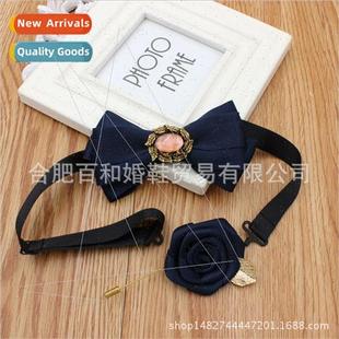 Tie Bowtie Ladies Wave Lap Korean Bow Set New Brooch
