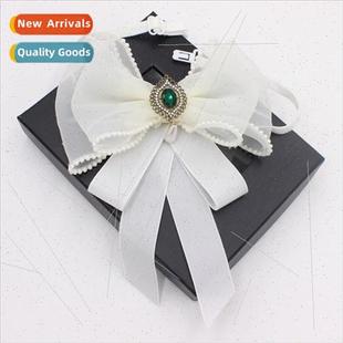 Collar Tie Flower Whe Korean Mesh Ladies Bow
