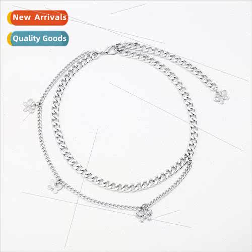 Combination  fashion ins single layer waist chain pendant de