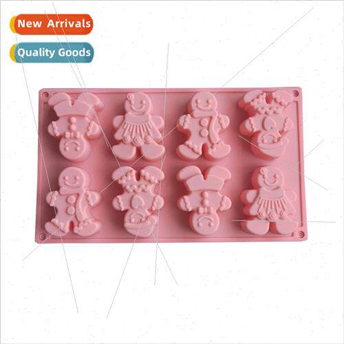 8-link Snowman 76 licone Mold Cake Ice Cream Pudding Dessert