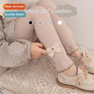 spring and lace bottoms girls bow baby Korea Childrens fall