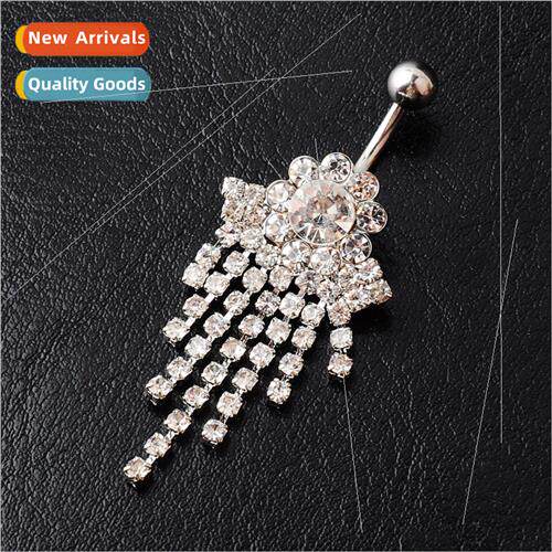 Europe tassel belly button nail Belly dance jewelry full dia