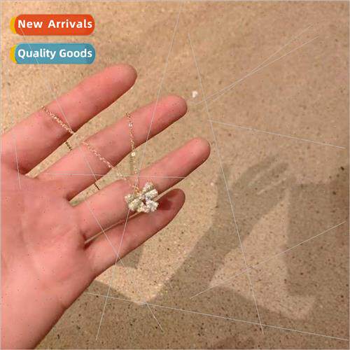 Glter diamond bow necklace female summer hundred simple nich