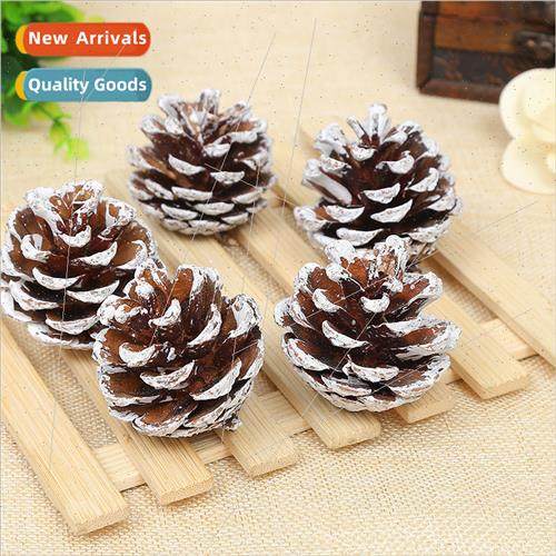 snow pine cones decorative hanging snowflake pine tower Chri