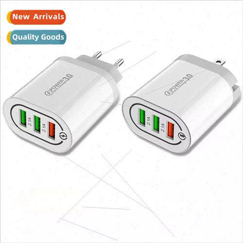 3USB QC3.0 Phone Charger Folding Travel Charger Charging Hea