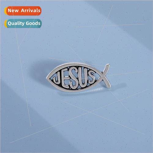 Fashion retro hollow small fish shape design sense metal bad
