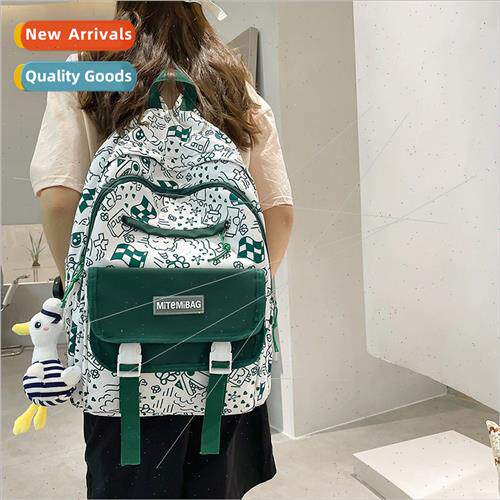 Junior school bag female new large capacy cartoon printing f