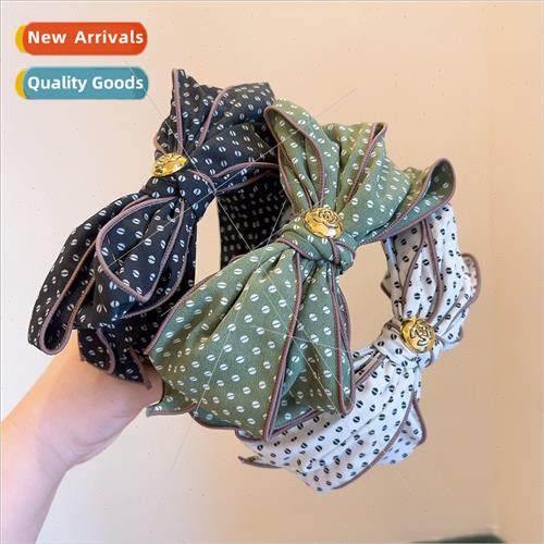 French retro elegant bow bow large  sweet hair card ageing v