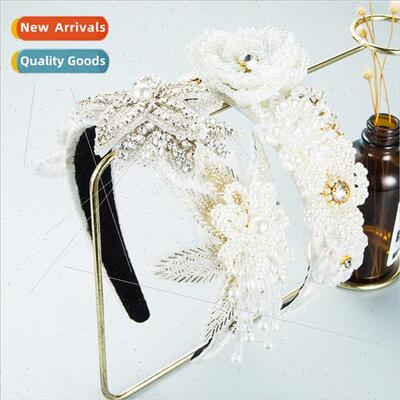 Hair bands baroque personalized handmade beaded pearls rhine
