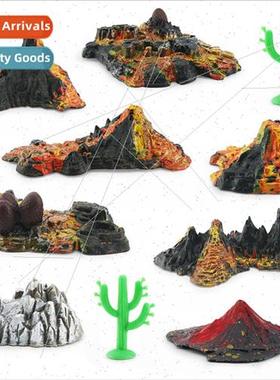 volcano eruption set model sandbox static desktop decoration