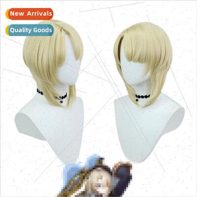 Fontaine Feminine cos wig platinum short hair Hara God cospl