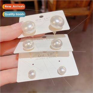 earrings nic pin ins new 2023 pearl flat fashion silver s925