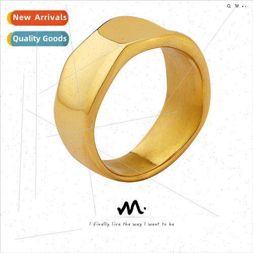 Europe ins simple plain ring women finger ring tanium steel