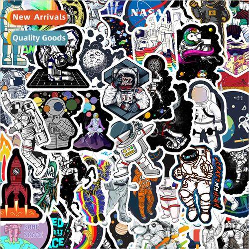 50 cartoon astronauts graffiti stickers decorative material