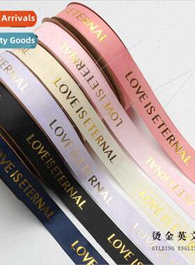 Hot Stamping High Densy Flower Packaging Ribbon Love is Eter