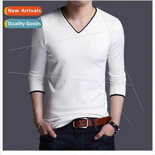 Men sweater 2023 autumn winter new casual men colorblocking