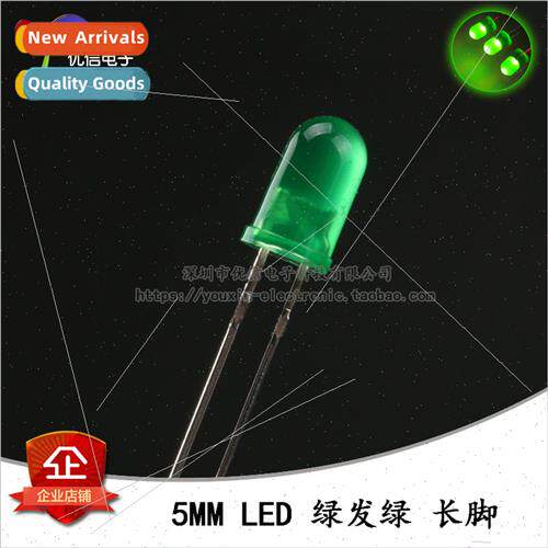 5MM/F5 Green LED ght Emitting Diode Round Head LED Green Sup