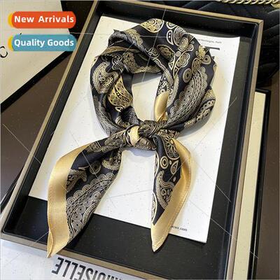 New black gold cashew flowers Korean  female 70 small square