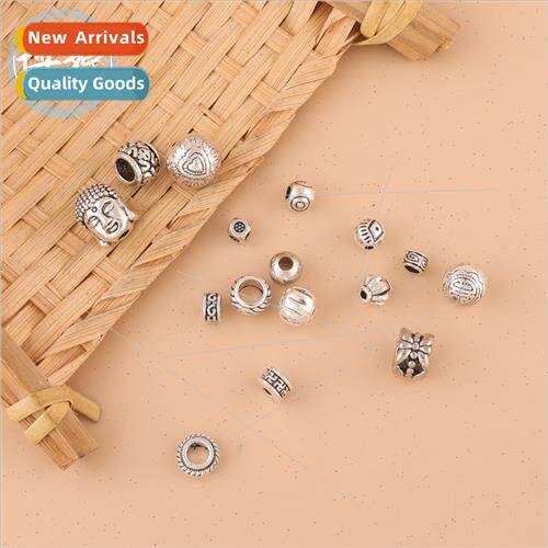 Spacer beads retro inlay spacer DIY star moon vajra beads ha
