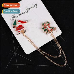 Cartoon Brooch Creative Santa Christm Europe Claus Christmas