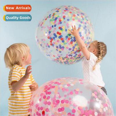 Europe popular 36 inches round transparent confetti balloon