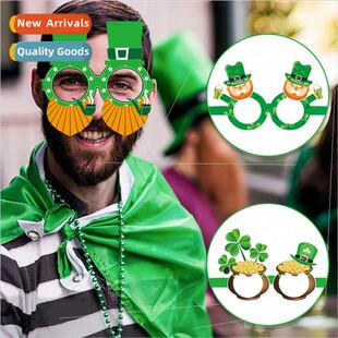 New Irish Festival Decorations Shamrock Paper Eyeglasses St.