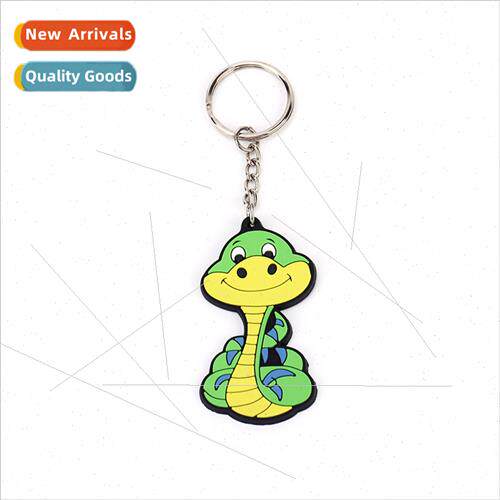 Zodiac snake PVC cartoon keychain luggage cute animal car pe