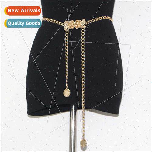 New flowers chain metal waist chain accessories versatile fa
