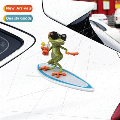 Personalized funny cartoon frog stickers frog reflective win