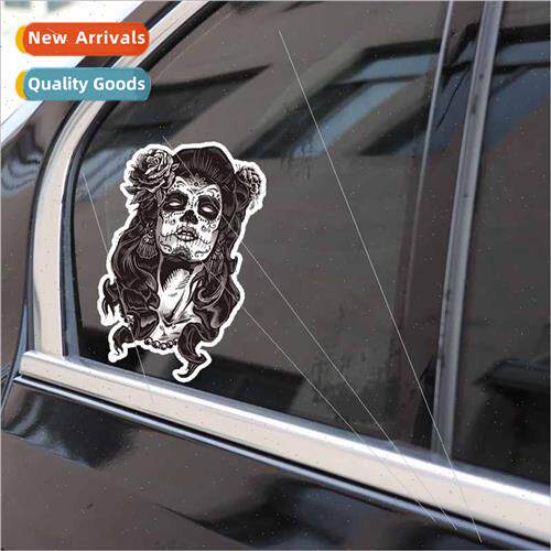 Car Stickers Reflective Beauty Skull Car Stickers Mexican Se