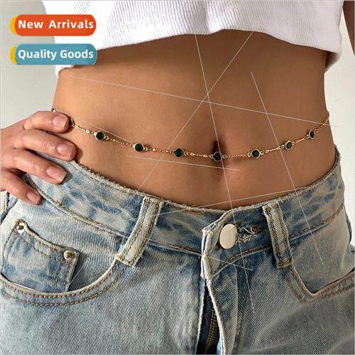 Pin Crystal Glass Rhinestone Waist Chain Body Chain Bohemian