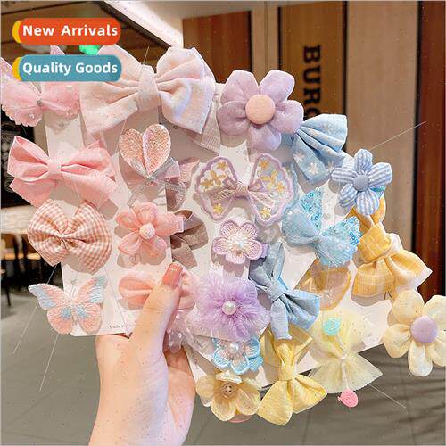 Girls head flower 2021 new children hair card bow hair acces
