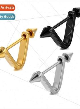 Europe piercing jewelry men hipster earrings tanium steel si