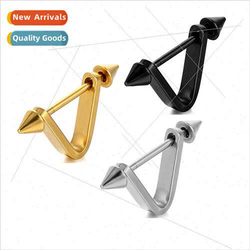 Europe piercing jewelry men hipster earrings tanium steel si