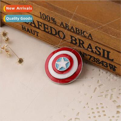 Captain Weapon Shield Brooch Europe Movie TV Peripheral Stud