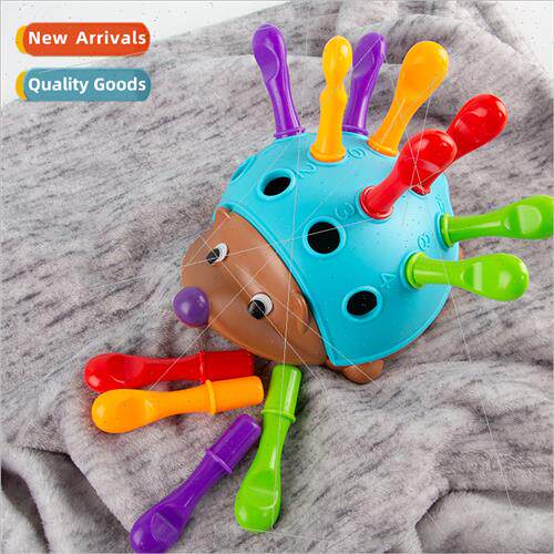 Baby hfine concentration training toys hedgehog pulling nail