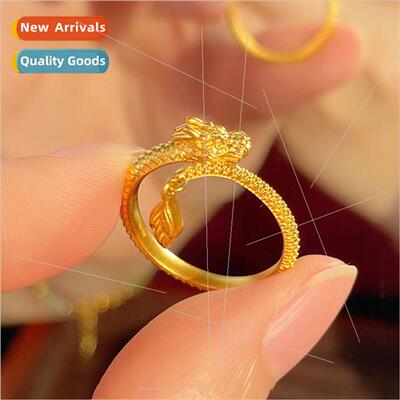 2024 New Dragon Pendulum Gold Zodiac Dragon Rings适用Men Wom