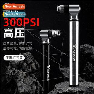 Bicycle pump 300psi high pressure portable mini two-way pump