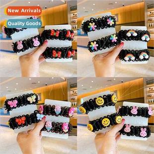 girls wig head Children pill band circle tie hair