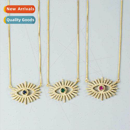 Fashion Copper Gold Plated Zirconia Hollow Out Devil Eye Pen