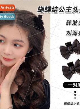 Autumn winter velvet bow scratch clip ehead broken hair prin